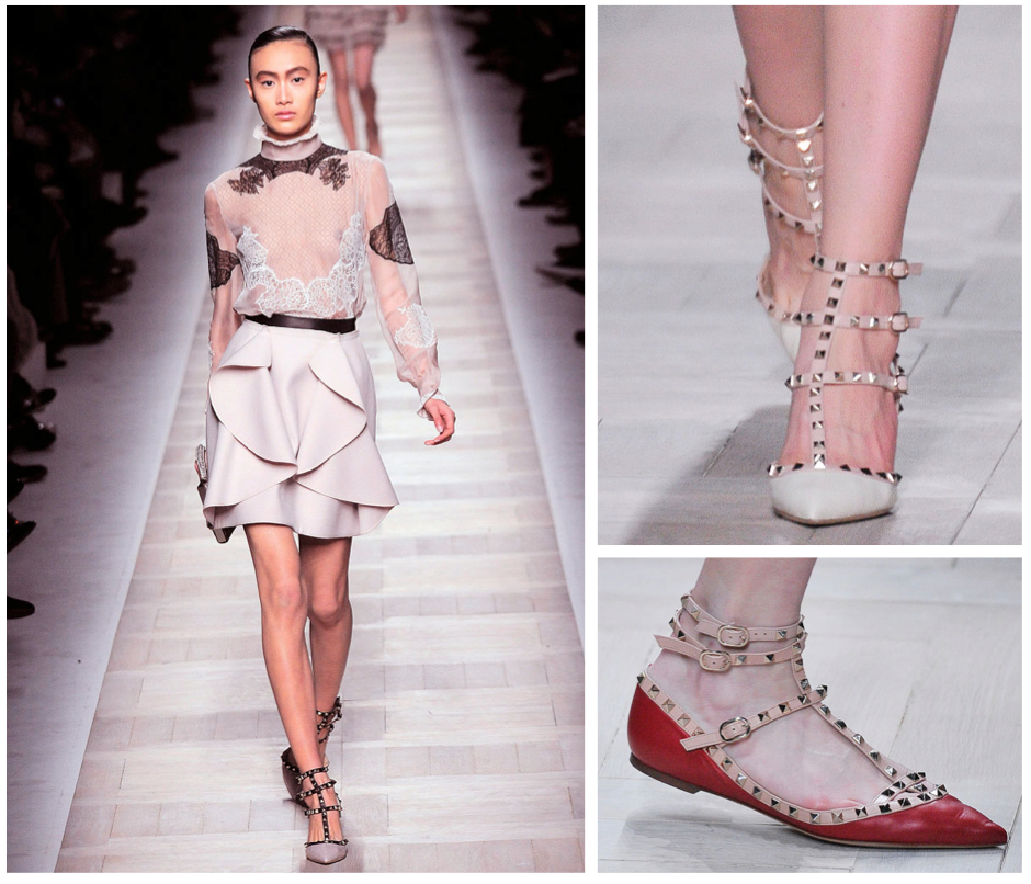 For fall 2010 Valentino showed the first Rockstud shoes on the runway, photos@style.com